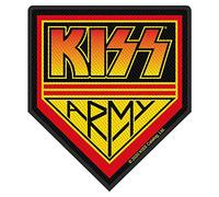 Kiss Kiss Army Unisexe Patch noir/jaune/rouge, 100% Polyester,
