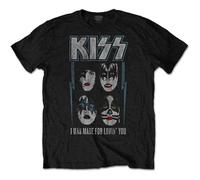 Kiss - Kiss T Shirt Made for Lovin You Band Logo Nouveau Officiel Homme Noir Size XL