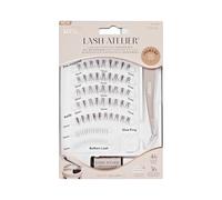 KISS Lash Atelier Kit d'extensions de cils artificiels professionnels avec 46 extensions de cils individuels et 36 cils individuels Tenue jusqu'à 7 jours Avec applicateur de colle