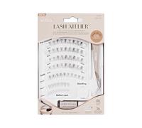 KISS Lash Atelier Natural Kit d'extensions de cils pré-positionnés avec 46 extensions de cils et 36 cils individuels Tenue jusqu'à 7 jours