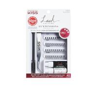 KISS Lash Couture LuXtensions Collection Lot d'extensions de cils 3D DIY 40 extensions de cils, colle à cils, applicateur, colle semi-permanente et dissolvant