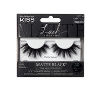 KISS Lash Couture Paire de faux cils en velours mat avec ruban Kiss Flex et colle pour cils inclus Noir mat