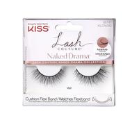 KISS Lash Couture Naked Drama Veil Lot de cils artificiels 3D - Technologie Split-Tip + Colle incluse