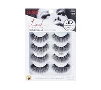 Kiss Lash Couture Triple Push Up Collection Multipack, 3D Volume False Eyelashes with Triple Design Technology, Multi-Angles & Lengths, Réutilisable, Style 'Babydoll', 4 paires de faux cils