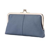 Kiss Lock Clasp Coin Purse, PU Leather Wallet Key Bag, 8.07x1.57x4.72 inches Large Capacity Storage, Card X Cash Holder, Perfect for Girls, Teens, Women Everyday Use