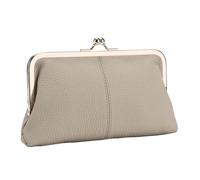 Kiss Lock Clasp Coin Purse, PU Leather Wallet Key Bag, 8.07x1.57x4.72 inches Large Capacity Storage, Card X Cash Holder, Perfect for Girls, Teens, Women Everyday Use