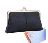 Kiss Lock Clasp Coin Purse - Vintage Style Wallet, Small Change Holder, Retro Pocket Pouch | Cadre en métal avec fermeture sécurisée et doublure pour un usage quotidien sacs à main rangement de voyage