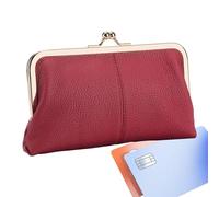 Kiss Lock Coin Purse For Women, Coin Purse Wallet With Clasp, PU Leather Coin Purse, Large Capacity Coin Holder, Credit Cards Cash Coin Holder, Stylish Kiss Lock Purse, Women's Coin Purse Wallet, Leat