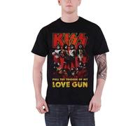 Kiss - "Love Gun" T-shirt homme/femme unie RO7401 (XL) (Noir)
