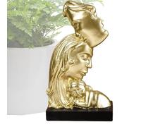 Kiss Lover Statues | Statue d'amour romantique en résine | Figurines de collection pour la maison, le bureau, la bibliothèque, le bureau, le mariage, le salon, la famille, les amis