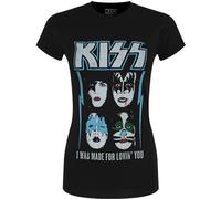 Kiss - "Made For Lovin' You" T-shirt homme/femme unie RO3814 (L) (Noir)