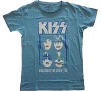 Kiss - "Made For Lovin' You" T-shirt homme/femme unie RO9755 (XS) (Bleu)