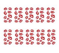 Kiss Mark Tatouages éphémères 10 feuilles imperméables et durables Kiss Tattoos Transfert d'eau Tatouage temporaire à lèvres rouges pour le visage, tatouage corporel pour la Saint-Valentin, Hall.