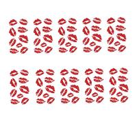 Kiss Mark Tattoos temporaire 10 draps étanches de tatouage de baiser de longue durée