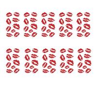 Kiss Mark Tattoos temporaire 10 feuilles étanches de tatouage de baiser longue durée