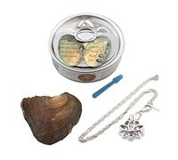 kiss me Collier de perles de culture Wish - Kit de vœux d'amour - Collier avec médaillon cage - 42,9 cm - Cadeau surprise pour femme, petite amie, mère, Perle, Perle