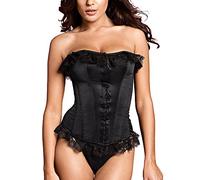 Kiss Me Gorgeous Girl Corset pour femme, noir, L