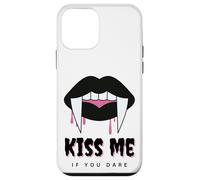 Kiss Me If You Dare Halloween Vampire Fangs Coque pour iPhone 12 Mini