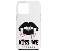 Kiss Me If You Dare Halloween Vampire Fangs Coque pour iPhone 13 Pro Max