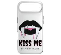 Kiss Me If You Dare Halloween Vampire Fangs Coque pour iPhone Air