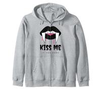 Kiss Me If You Dare Halloween Vampire Fangs Sweat à Capuche