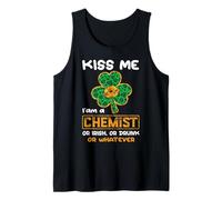 Kiss Me I'm A Chemist with Shamrock St Patricks Day Débardeur