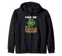 Kiss Me I'm A Coach with Shamrock St Patricks Day Sweat à Capuche