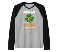 Kiss Me I'm A Doctor with Shamrock St Patricks Day Manche Raglan