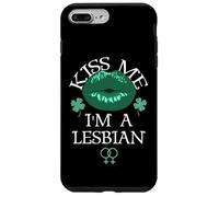 Kiss Me I'm a Lesbian St Patricks Day Green Lips Les Pride Coque pour iPhone 7 Plus/8 Plus