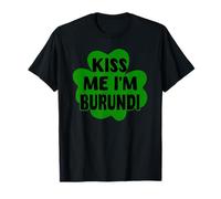 Kiss Me I'm Burundian St Patrick Day Burundi Pride T-Shirt