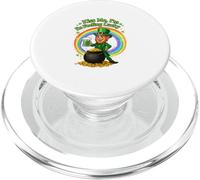 Kiss Me I'm Feeling Lucky Funny St. Patrick's Day Leprechaun PopSockets PopGrip pour MagSafe