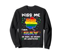 Kiss Me I'm Gay Or Irish Or Drunk LGBT St Patricks Day Sweatshirt