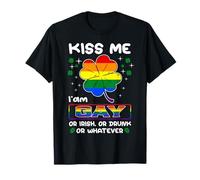 Kiss Me I'm Gay Or Irish Or Drunk LGBT St Patricks Day T-Shirt