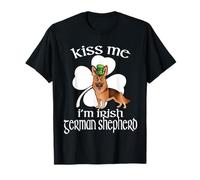 Kiss Me I'm German Shepherd Dog Shamrock St Patricks Day T-Shirt