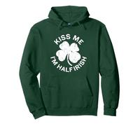 Kiss Me I'm Half Chemise Irlandaise pour Homme Femme Enfant St Patrick Sweat à Capuche