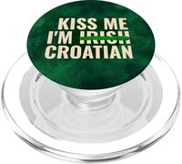 Kiss Me I'm Irish Croate - Funny St Patrick Day PopSockets PopGrip pour MagSafe