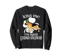 Kiss Me I'm Irish German Shepherd Dog Funny St Patricks Day Sweatshirt