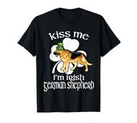 Kiss Me I'm Irish German Shepherd Dog Funny St Patricks Day T-Shirt