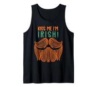 Kiss Me Im Irish Ginger Beard St Patricks Day Cheveux Rousse Débardeur