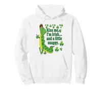 Kiss Me I'm Irish Snappy Alligator St Patrick Sweat à Capuche