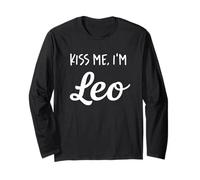 Kiss me, I'm Leo - Horoscope drôle Zodiac Manche Longue