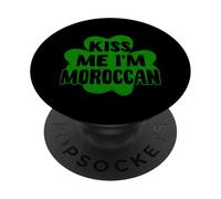 Kiss Me I'm Maroc Costume marocain pour la Saint-Patrick PopSockets PopGrip Adhésif