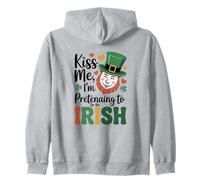 Kiss Me I'm Pretending to be Irish St Patrick Day Humour Sweat à Capuche