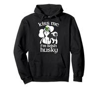 Kiss Me I'm Siberian Husky Dog Shamrock St Patricks Day Sweat à Capuche