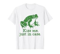 Kiss Me Just in Case Funny Frog T-Shirt