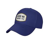 Kiss Me Where I Pee Hat pour Hommes et Femmes Kiss Me Where I Pee Trucker Hat Casquette de Baseball ajustée pour Papa Noir