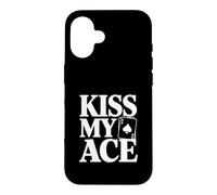 Kiss My Ace Funny Poker Lover pour Joueurs de Cartes Coque pour iPhone 16