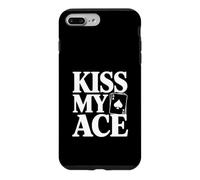 Kiss My Ace Funny Poker Lover pour Joueurs de Cartes Coque pour iPhone 7 Plus/8 Plus
