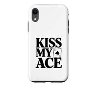 Kiss My Ace Funny Poker Lover pour Joueurs de Cartes Coque pour iPhone XR