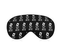 Kiss My Ace Poker Casino masque de sommeil couverture de nuit pour les yeux pour femmes hommes BlockLight pour avion voyage sieste sangle réglable